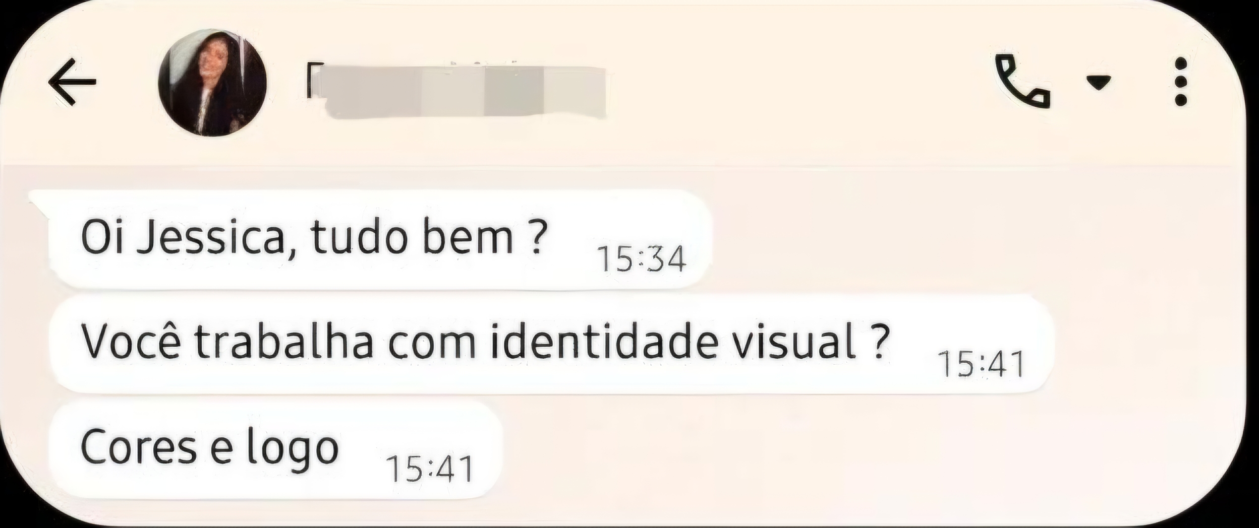 Mensagem recebida no WhatsApp